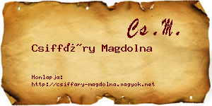 Csiffáry Magdolna névjegykártya